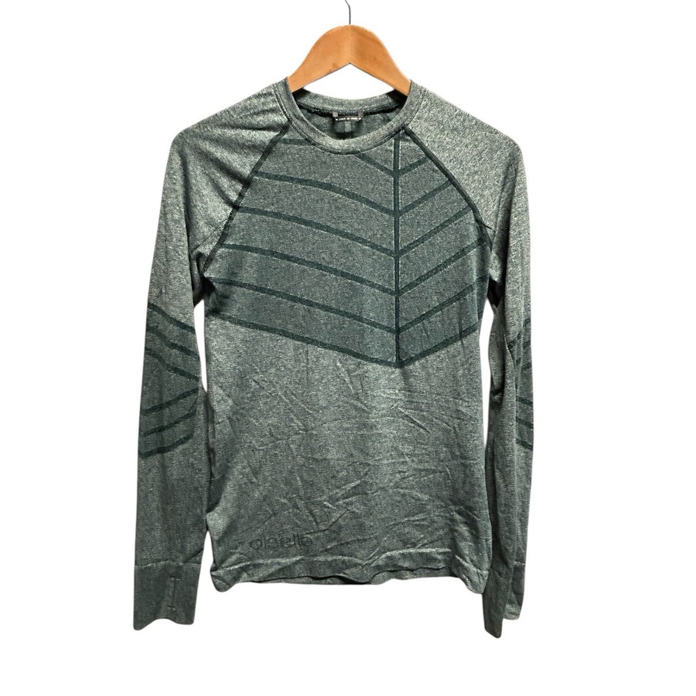Oiselle Birds of a Feather Long Sleeve Running Shirt  Women's Green Medium